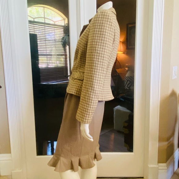 Noviello-Bloom Houndstooth Jacket Skirt Suit Sz 10 - Picture 7 of 16